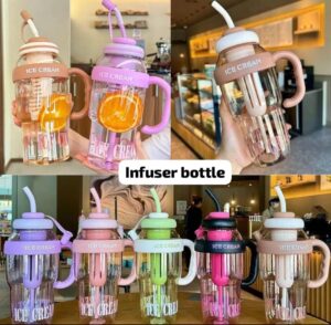 “Infuser Sipper Bottle with Straw – BPA-Free Fruit Water Bottle by CozyDekor”