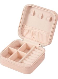 “Mini Jewellery Box – Compact PU Leather Travel Organizer by CozyDekor”