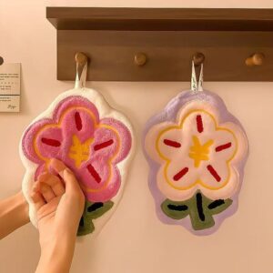 Flower Design Hand Towels