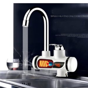 Instant water heater installed in a modern bathroom by CozyDekor